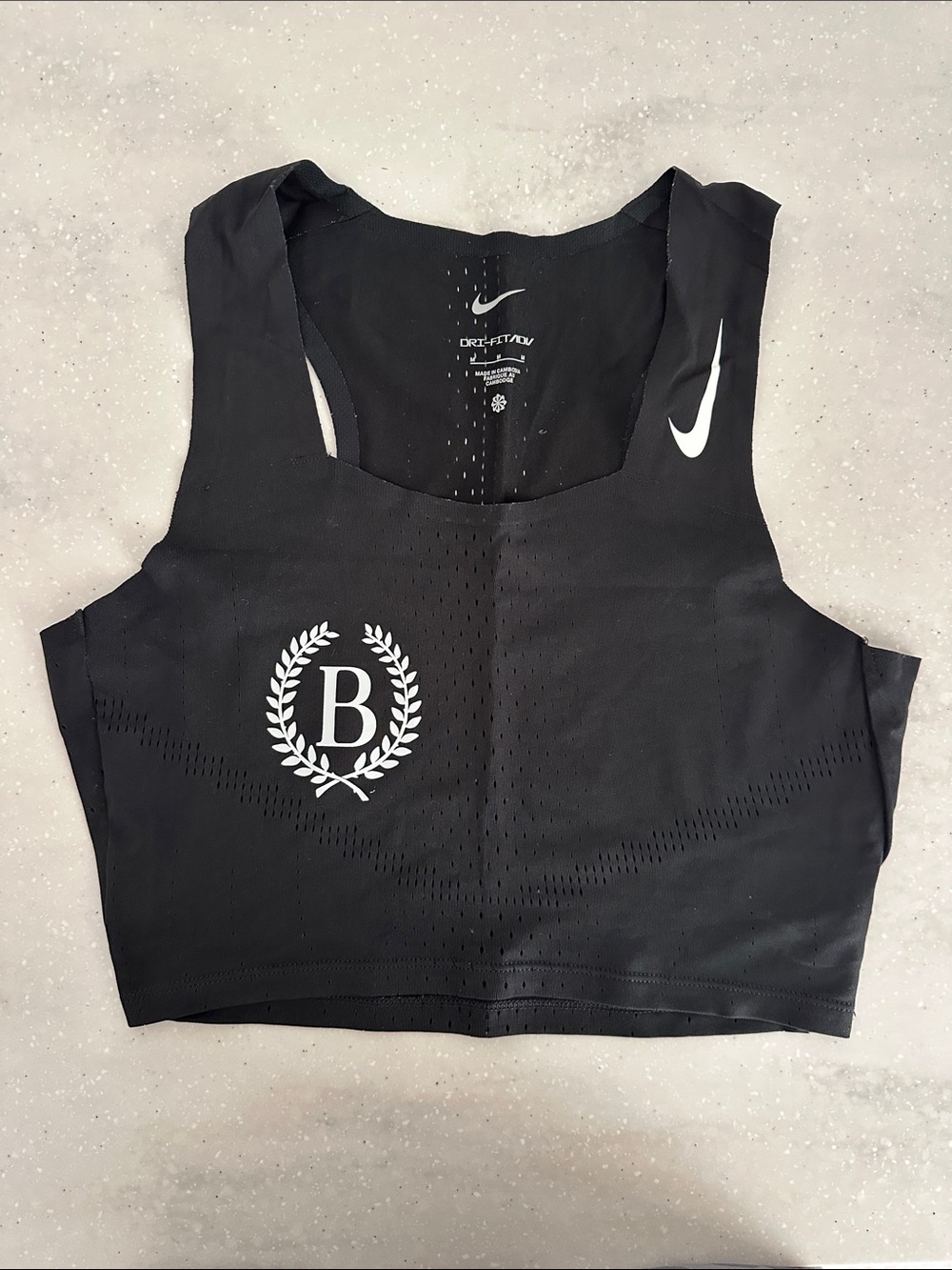 Nike Dri-FIT ADV Aeroswift running/race crop top - Brooklyn track club (BKTC)